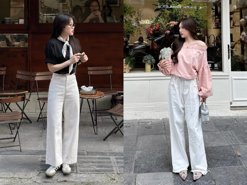 Phối đồ với quần suông
