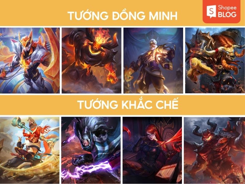 tướng đồng minh và khắc chế của Zuka 