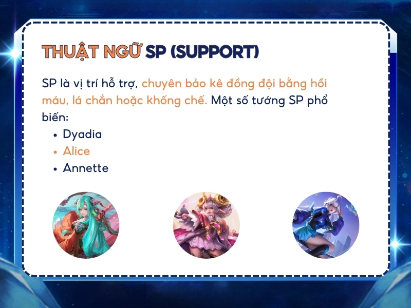 Thuật ngữ SP (Support) trong Liên Quân.
