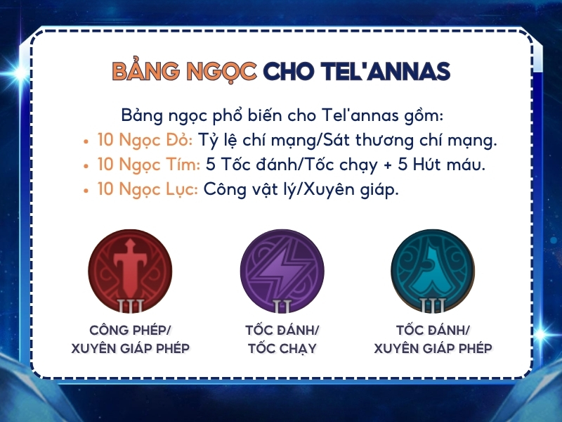 Bảng ngọc cho Tel’Annas.