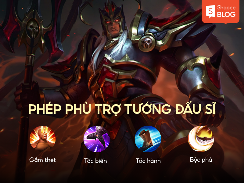 chọn phép bổ trợ cho tướng Đấu Sĩ