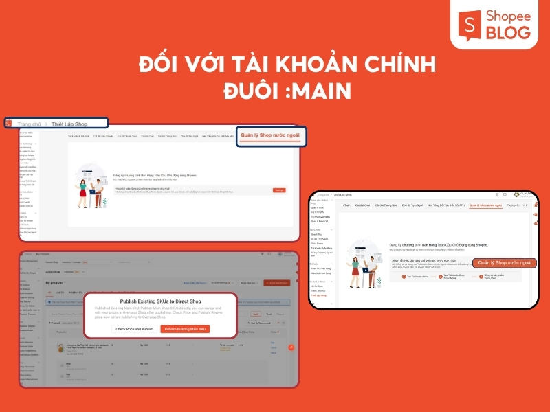 Dành cho nhà bán hàng dùng Tài khoản chính