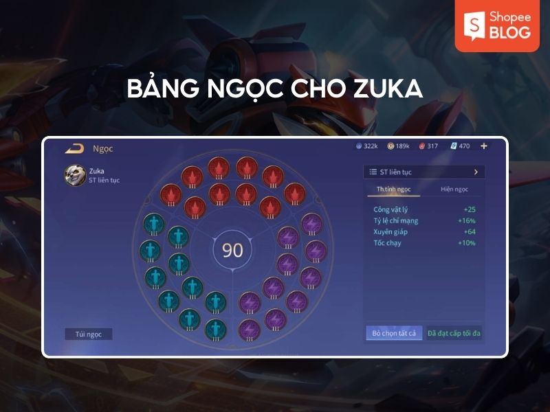 bảng ngọc Zuka