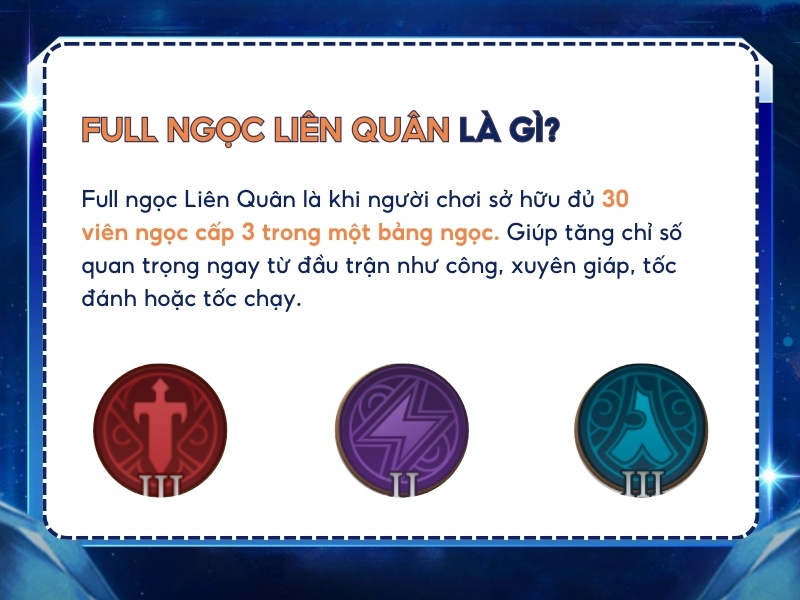 Full ngọc Liên Quân là gì?