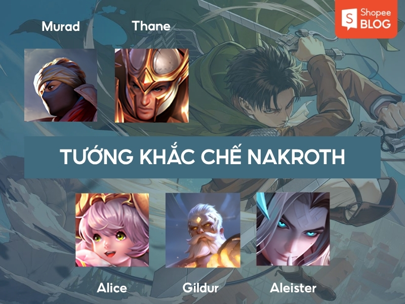 Tướng khắc chế Nakroth