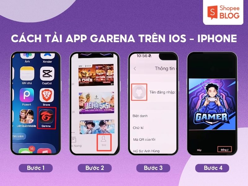 Cách đổi avatar Liên Quân bằng app Garena