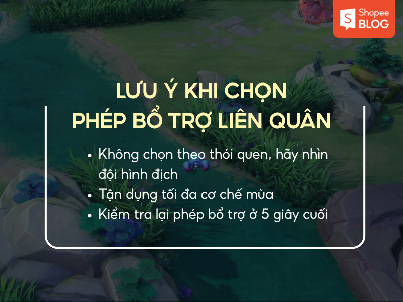 lưu ý khi sử dụng phép phụ trợ Liên Quân