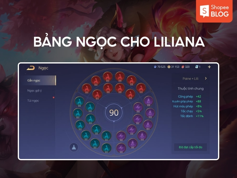 bảng ngọc Liliana