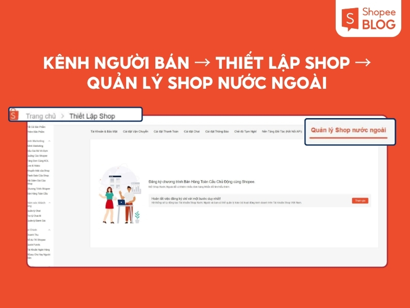 Hướng dẫn thiết lập Shop