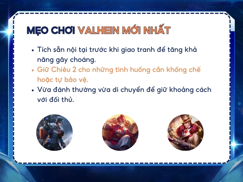 Mẹo chơi Valhein mới nhất.
