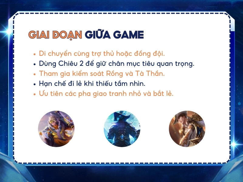 Valhein có khả năng giao tranh nhỏ lẻ rất tốt, vì vậy hãy ưu tiên những pha bắt lẻ hoặc giao tranh 3 đấu 3 thay vì lao vào giữa đội hình đối phương.