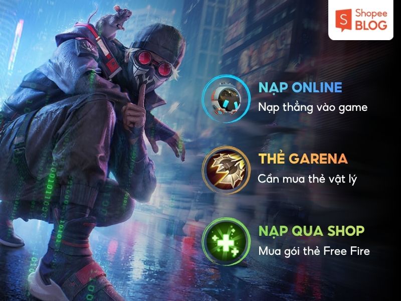 Cách nạp game Free Fire qua web napthe.vn