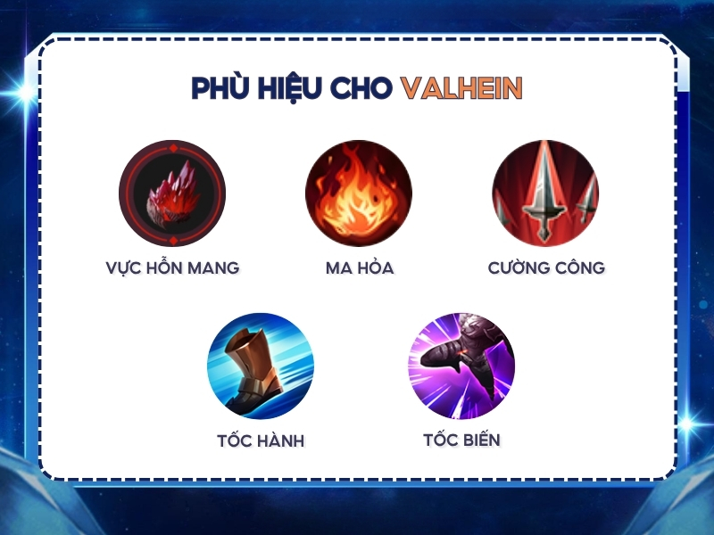 Phù hiệu và phép bổ trợ của Valhein.