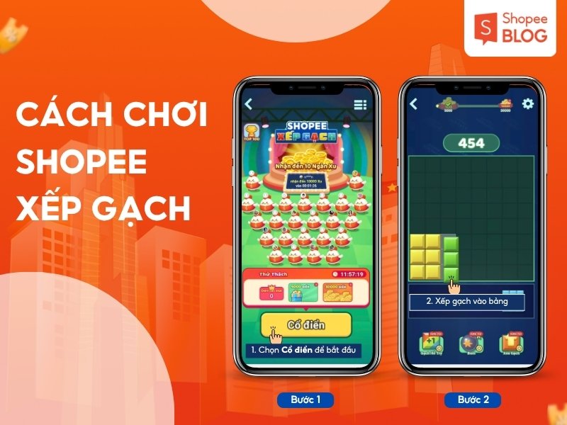 Cách chơi Shopee Xếp Gạch