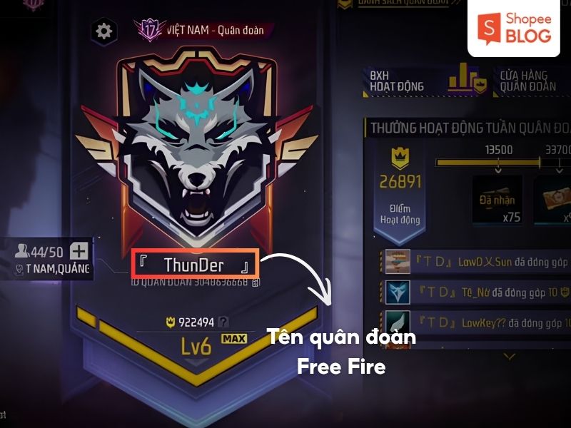 Khái niệm tên quân đoàn Free Fire là gì