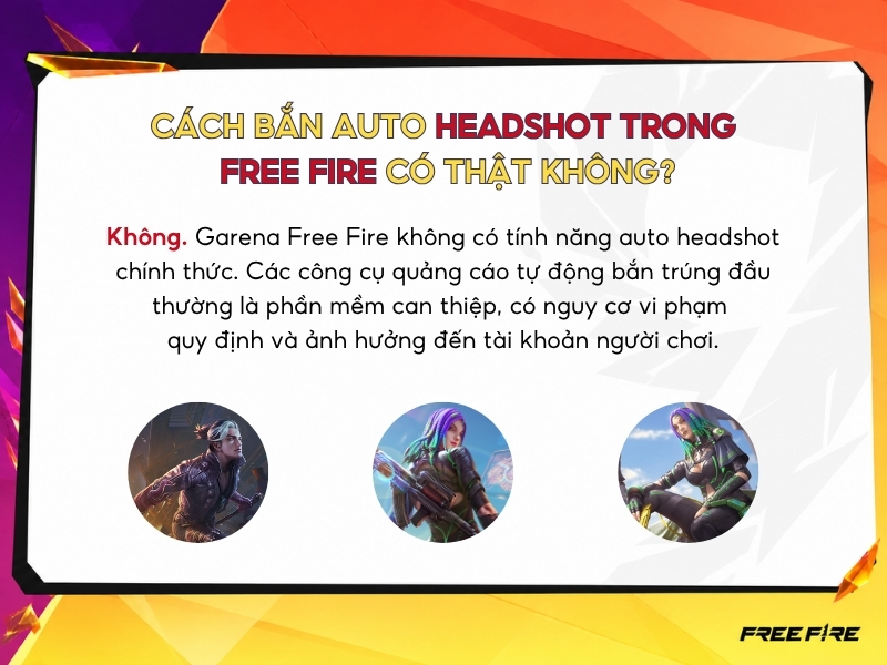 Cách bắn auto headshot trong Free Fire có thật không?