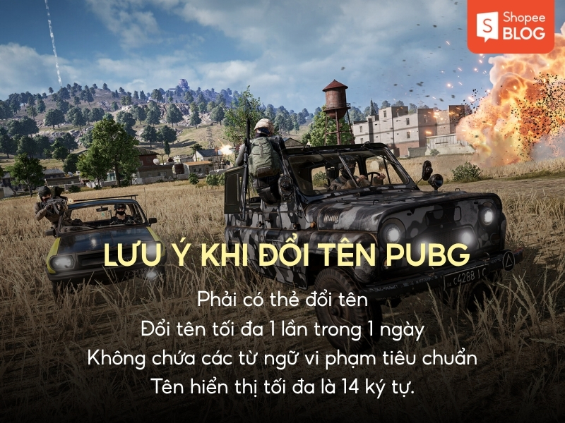 lưu ý trước khi đổi tên pubg