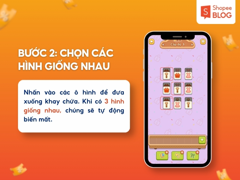 Chọn các hình giống nhau trong Shopee Nối Hình