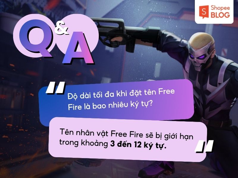 Giới hạn ký tự đặt tên Free Fire