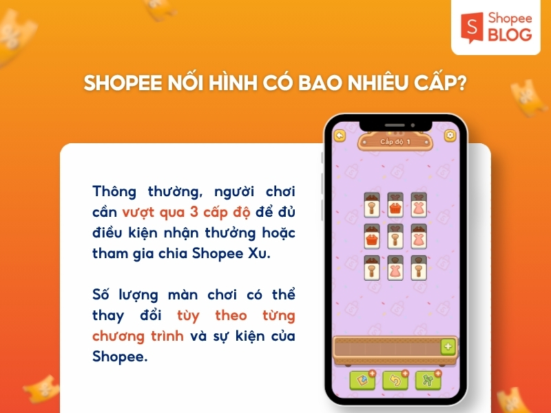 Shopee Nối Hình có bao nhiêu cấp?