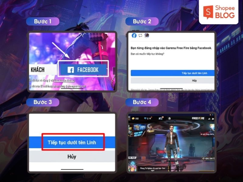Cách đăng nhập Free Fire bằng Facebook