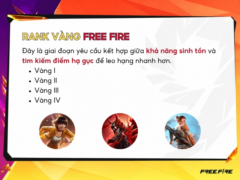 Rank Vàng Free Fire.