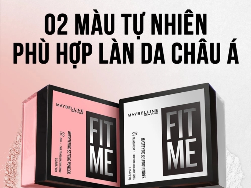 Bảng màu của phấn phủ Maybelline Fit Me Loose Powder