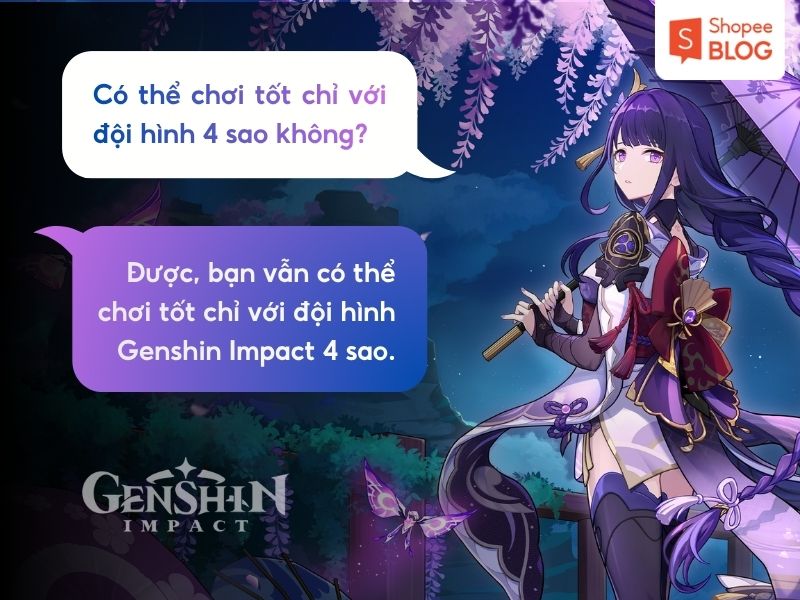 Trả lời câu hỏi về đội hình Genshin Impact