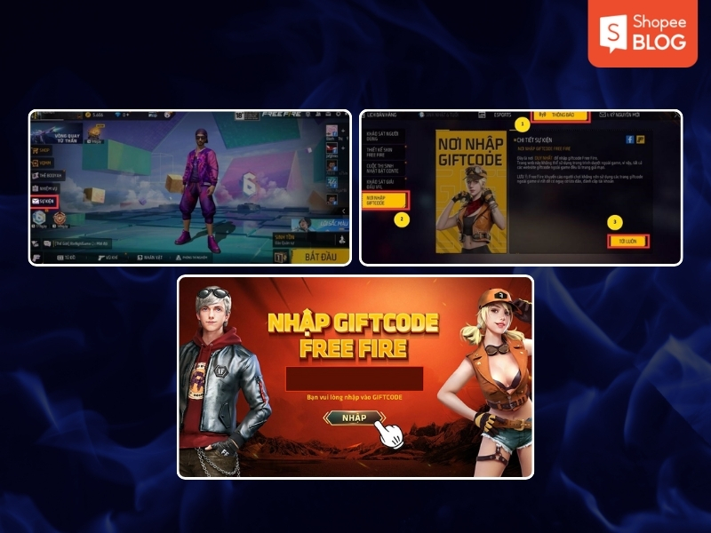 Cách nhập code Free Fire trên máy tính điện thoại