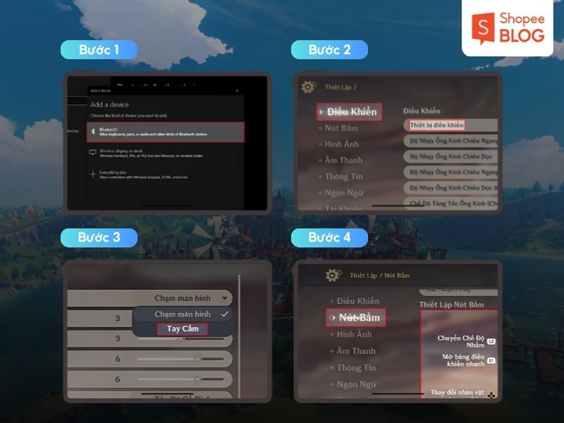 Cách kết nối tay cầm chơi game với Genshin Impact
