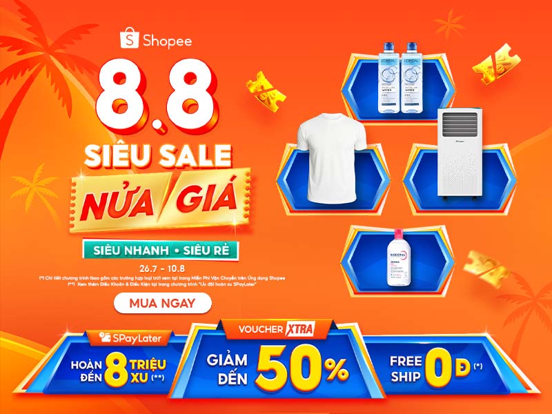 8.8 Siêu Sale Nửa Giá