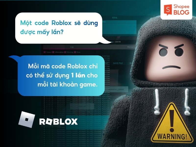 Giải đáp một code Roblox dùng được mấy lần