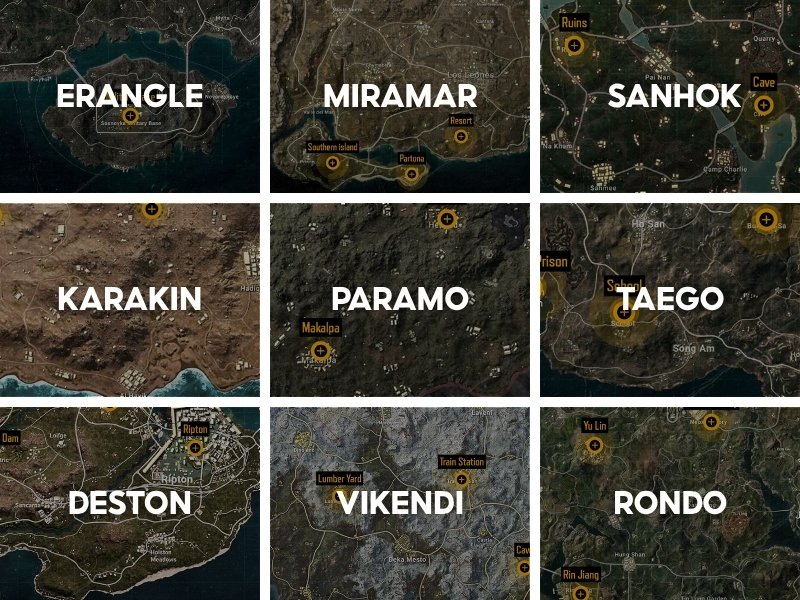 Hệ thống bản đồ PUBG