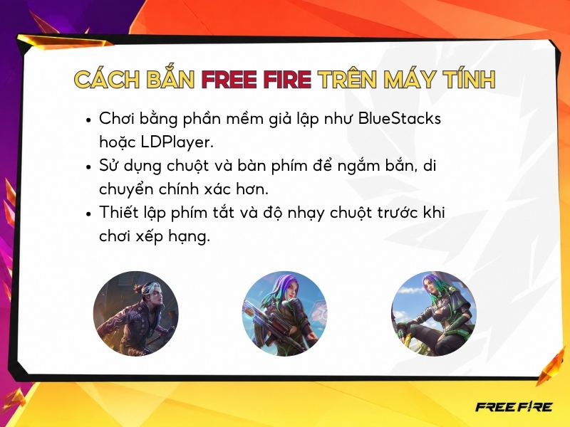 Cách bắn Free Fire trên máy tính như thế nào?