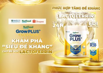 Review sữa bột Nutifood GrowPLUS+ Colostrum Lactoferrin 2+ với phức hợp hỗ trợ tăng đề kháng 1