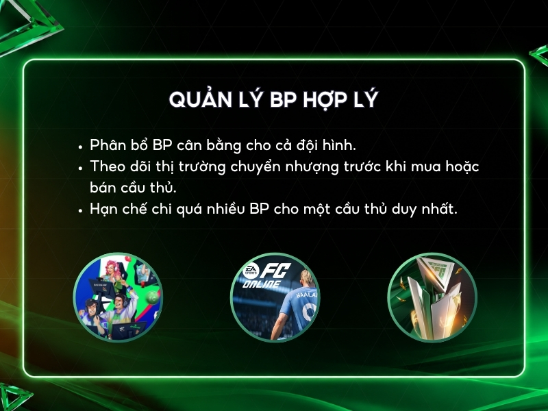 Quản lý BP hợp lý.