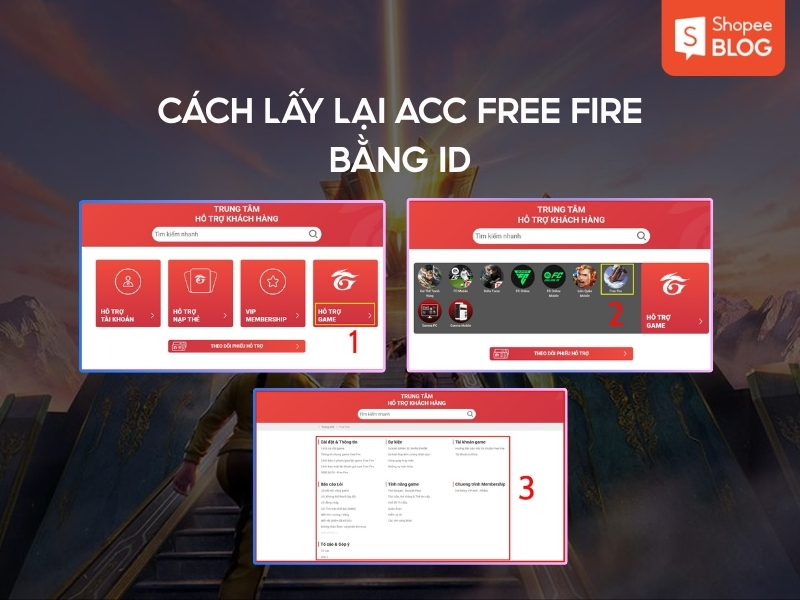 lấy lại acc Free Fire bằng ID