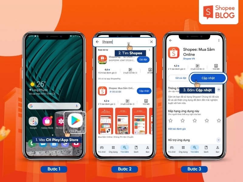 Cách cập nhật ứng dụng Shopee