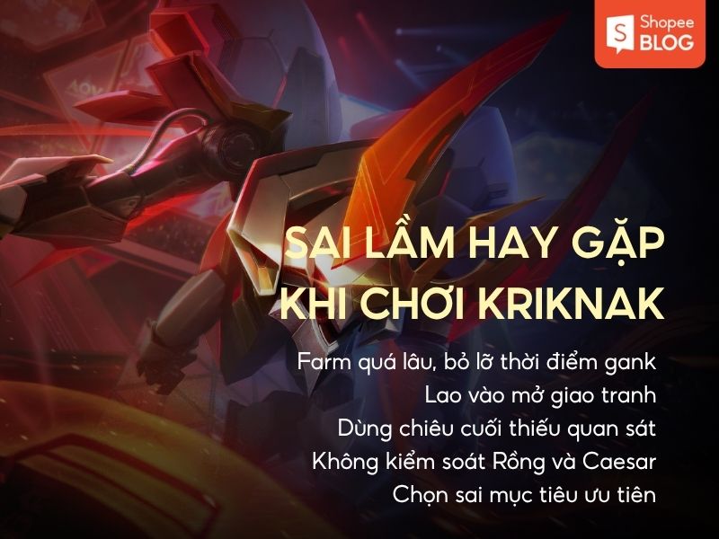 sai lầm hay gặp khi chơi kriknak