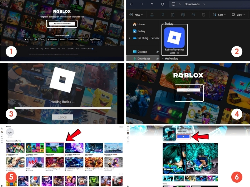 Cách tải và chơi roblox trên máy tính