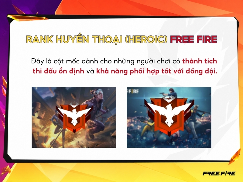 Rank Huyền Thoại (Heroic) trong Free Fire