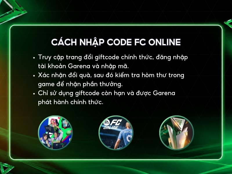 Cách nhập code FC Online.