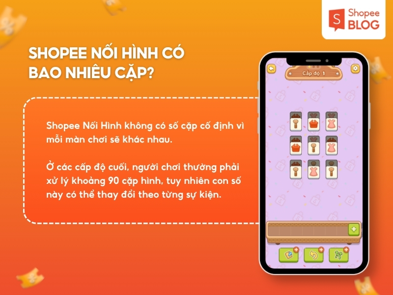 Shopee Nối Hình có bao nhiêu cặp?