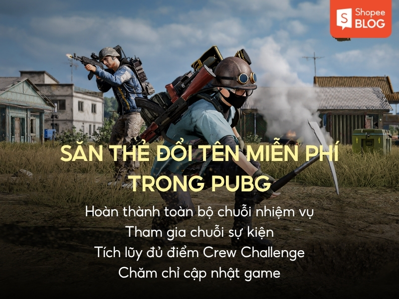 Thẻ đổi tên pubg miễn phí