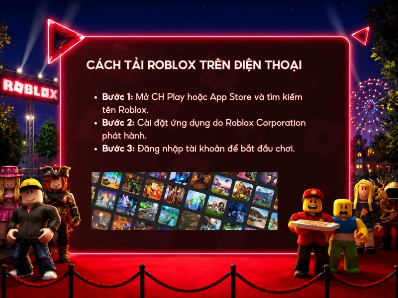 Cách tải Roblox trên điện thoại.