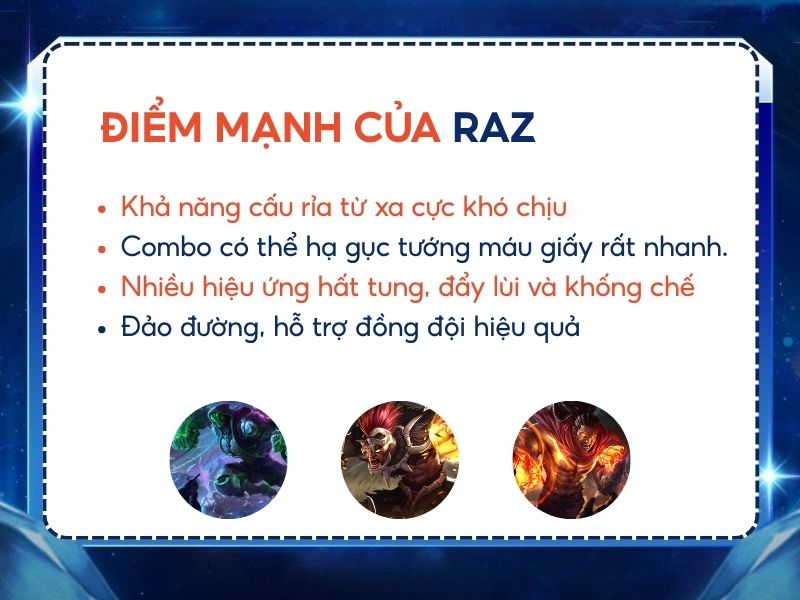 điểm mạnh của raz