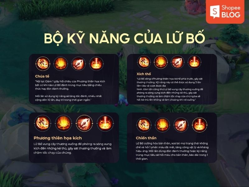 kỹ năng lữ bố liên quân