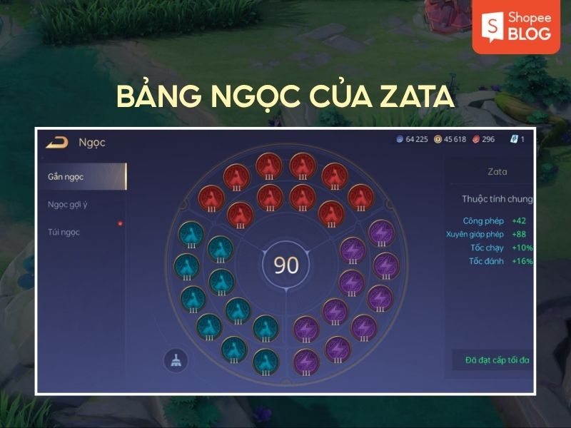 bảng ngọc zata