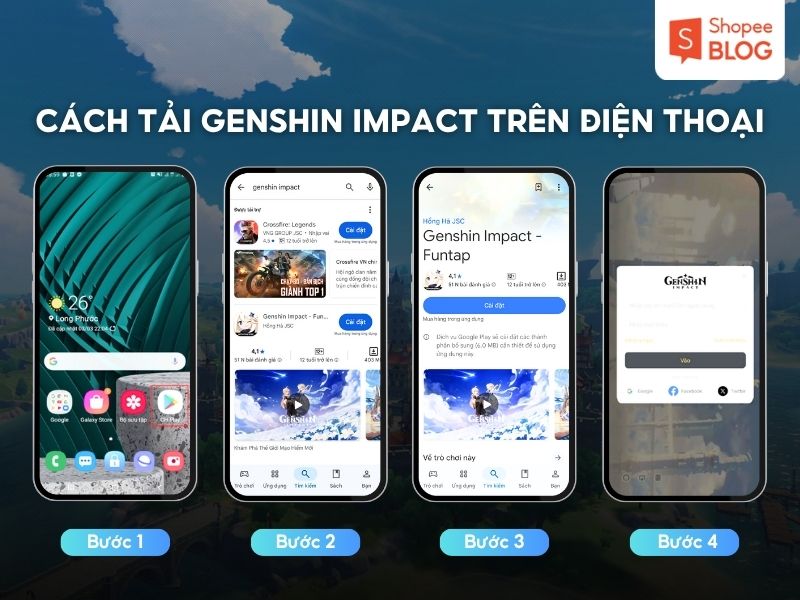 Cách tải Genshin Impact trên điện thoại