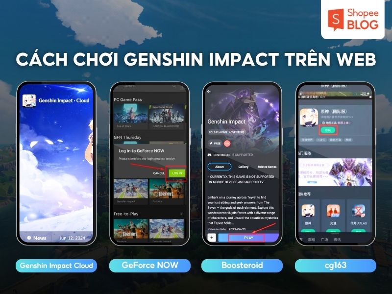 Cách chơi Genshin Impact trên web